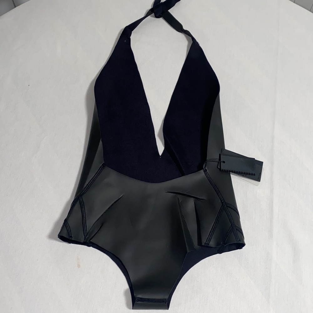 Mikoh Jaws Neoprene Halter one piece Swimsuit Sz S - Picture 12 of 16